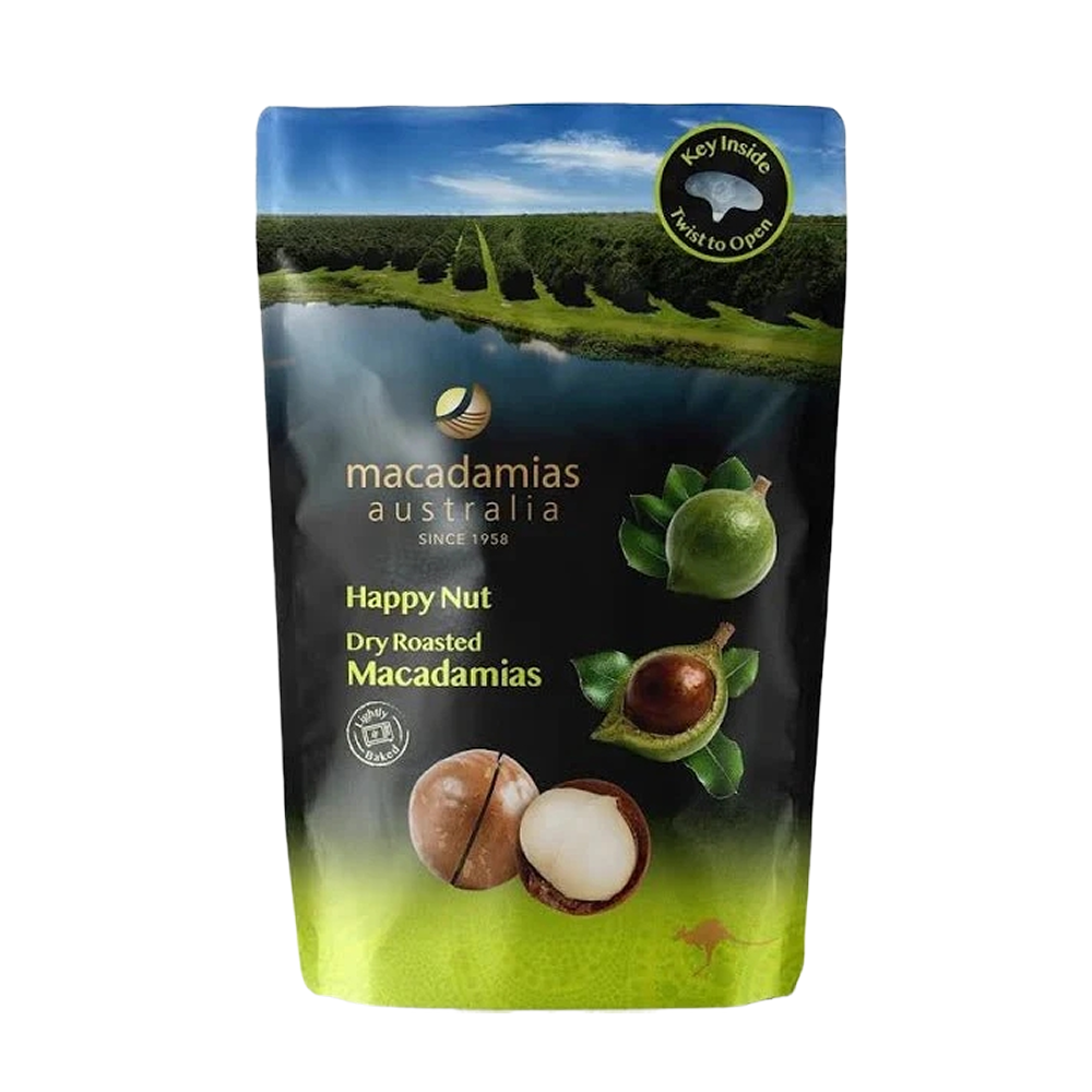 Happy Nut Macadamias Dry Roasted 225g