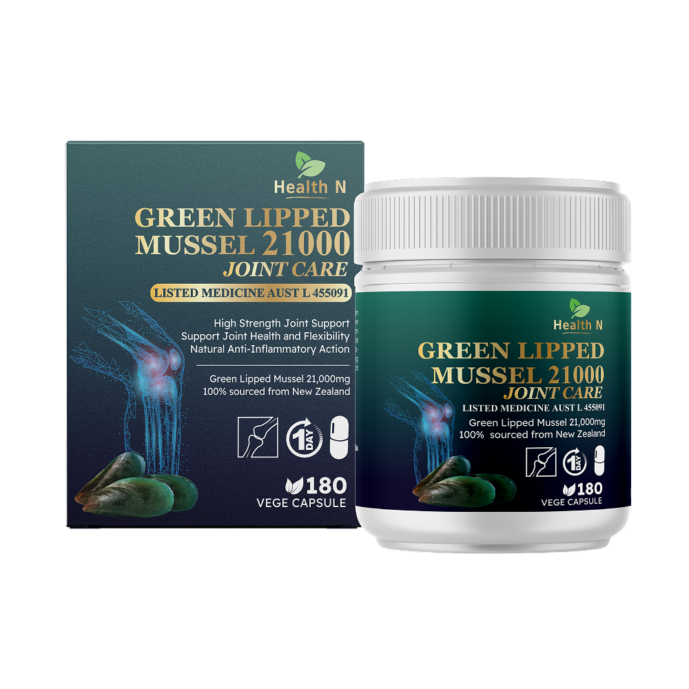 Health N Green Lipped Mussel 21000 Joint Care 180Caps