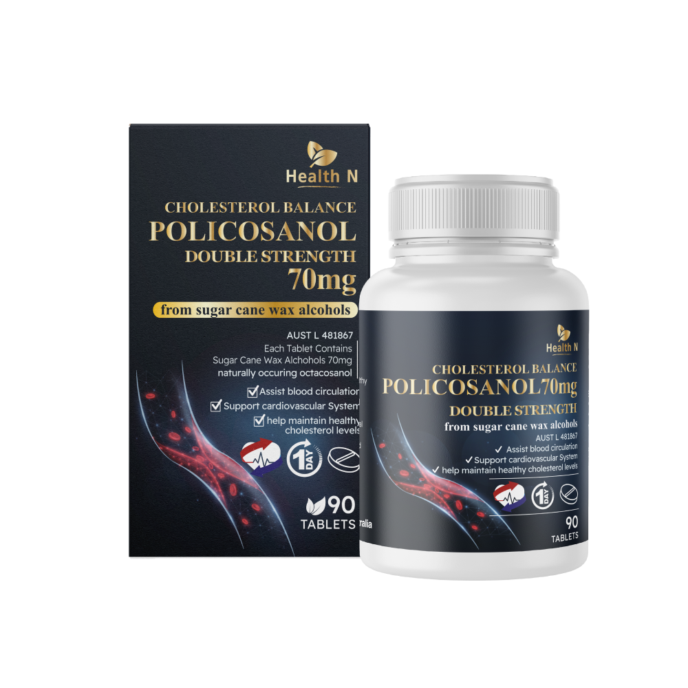 Health N Policosanol 70mg Cholesterol Balance Double Strength 90Caps