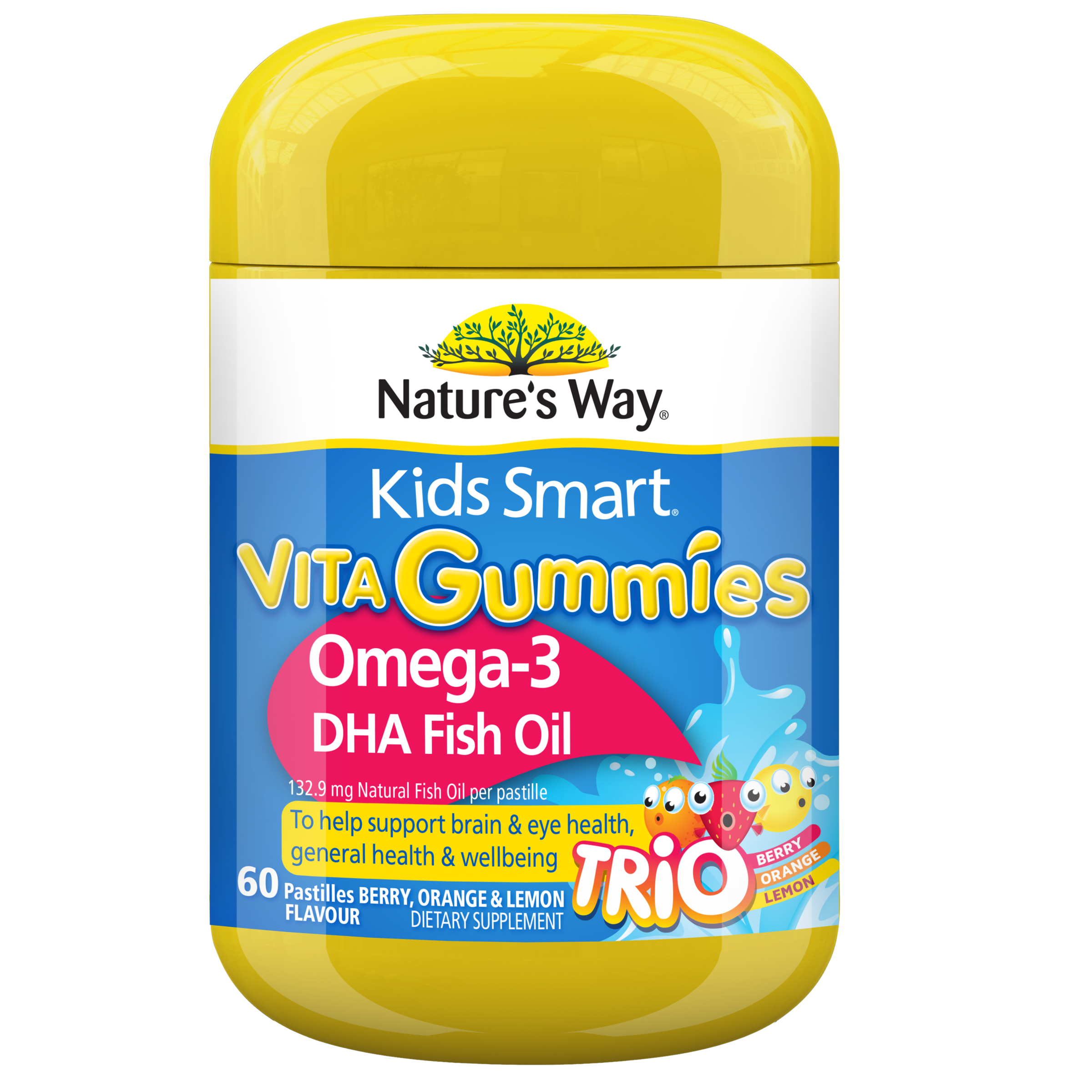 Nature's Way Kids Smart Vita Gummies Omega-3 DHA Fish Oil 60 Pack - front