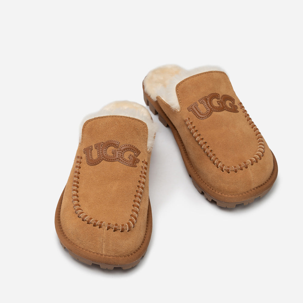 UGG 프리맨틀 스웨이드 로고 여성 슬리퍼 (OB936) 이미지 3