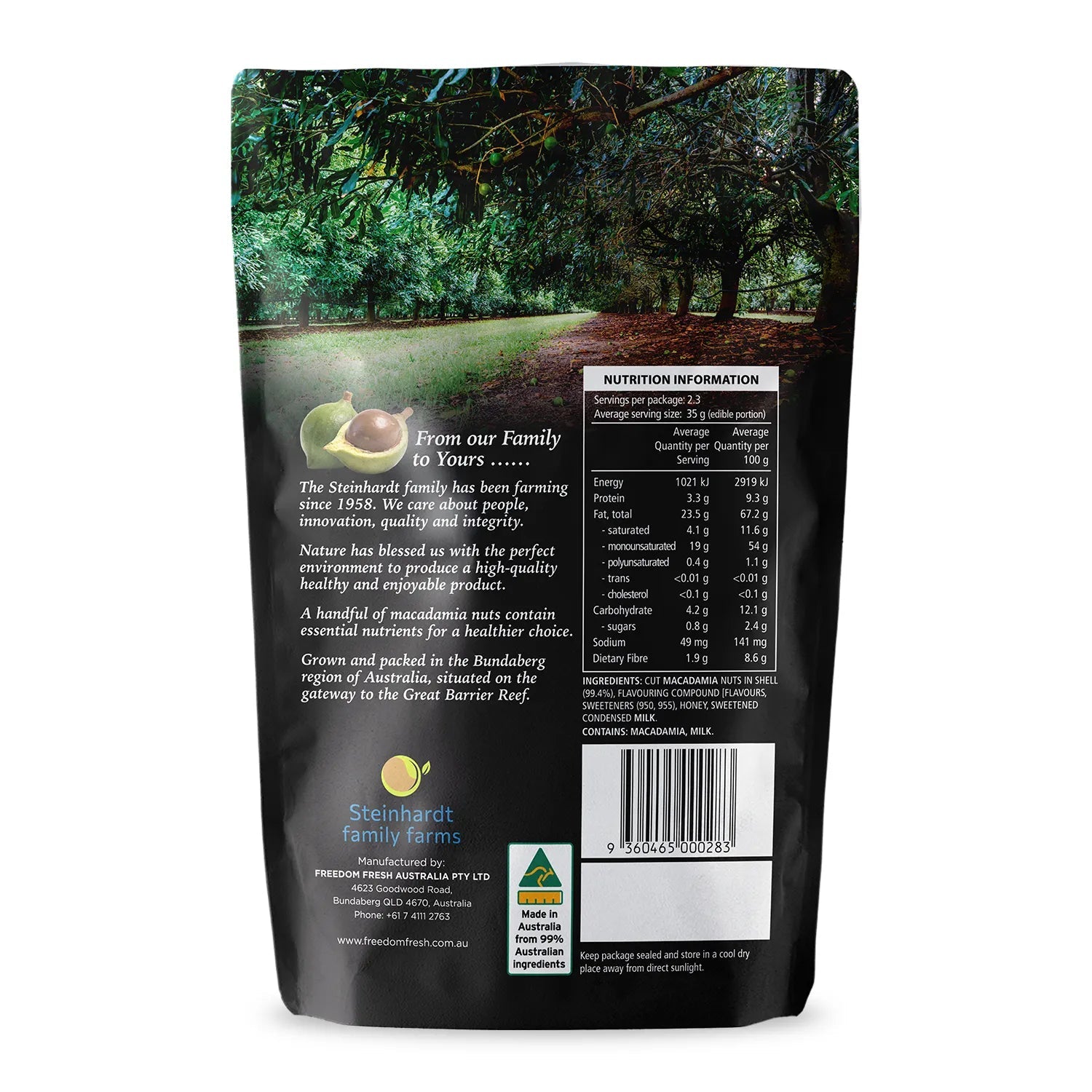 Happy Nut Macadamias Honey 225g