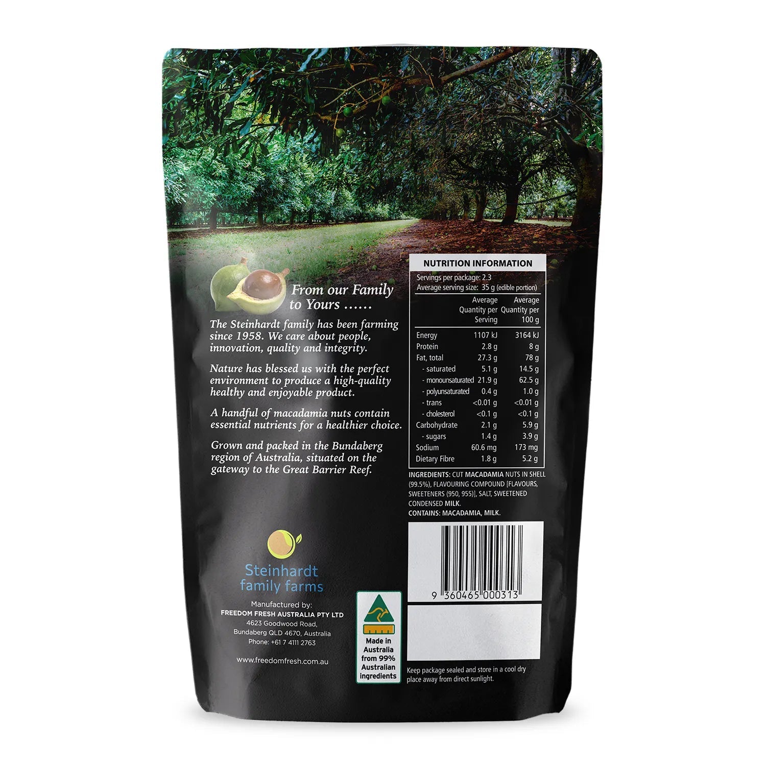 Happy Nut Macadamias Coconut 225g