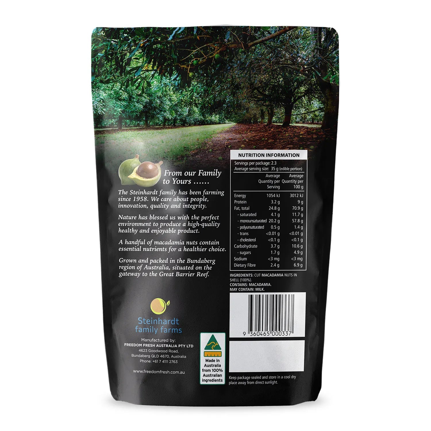 Happy Nut Macadamias Dry Roasted 225g