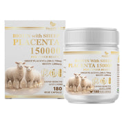 Health N Biotin with Sheep Placenta 150000 For Inner Beauty, 180 vege capsules, box and jar