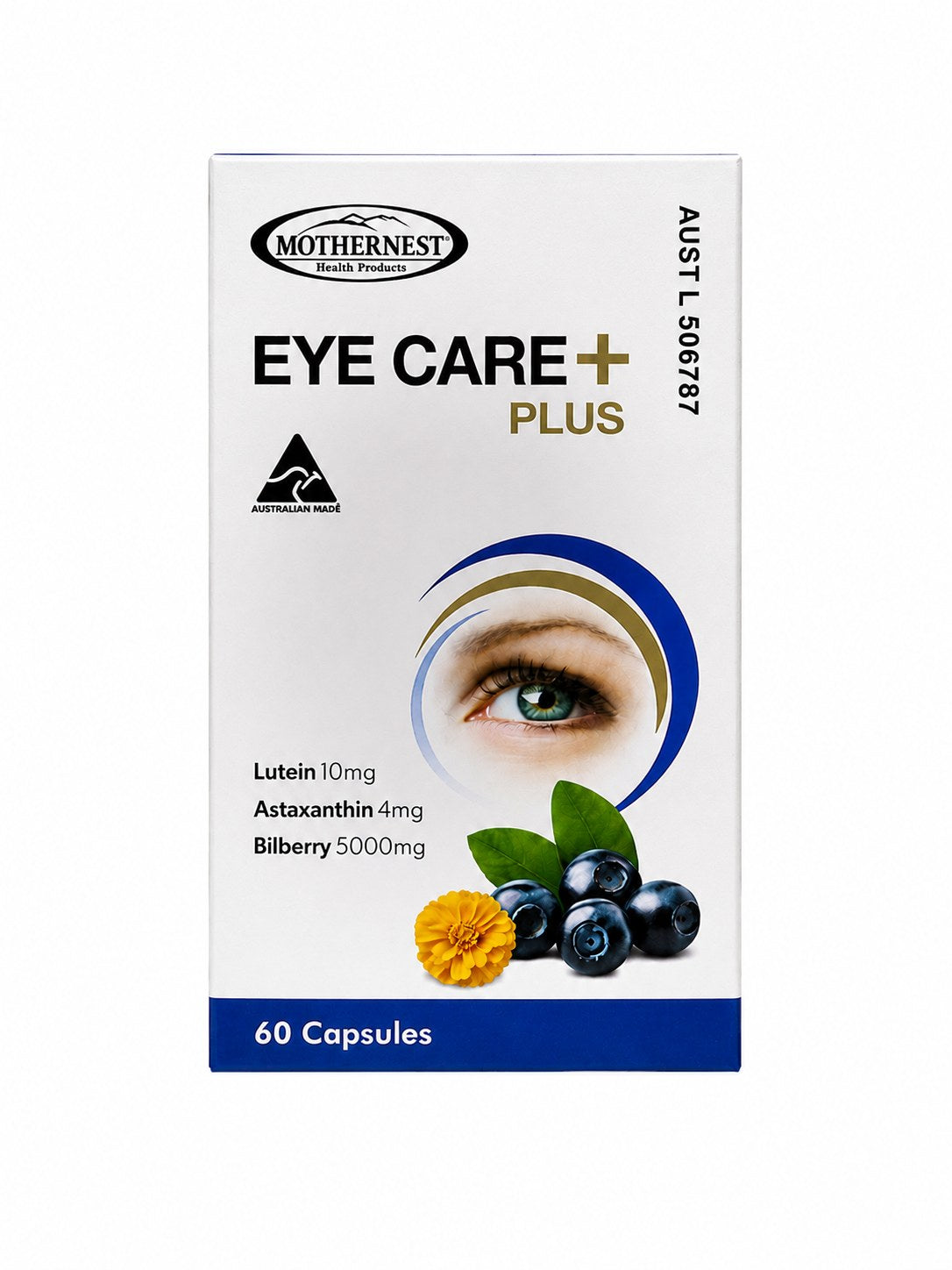 Mothernest Eye Care Plus 60 Capsules front of pack